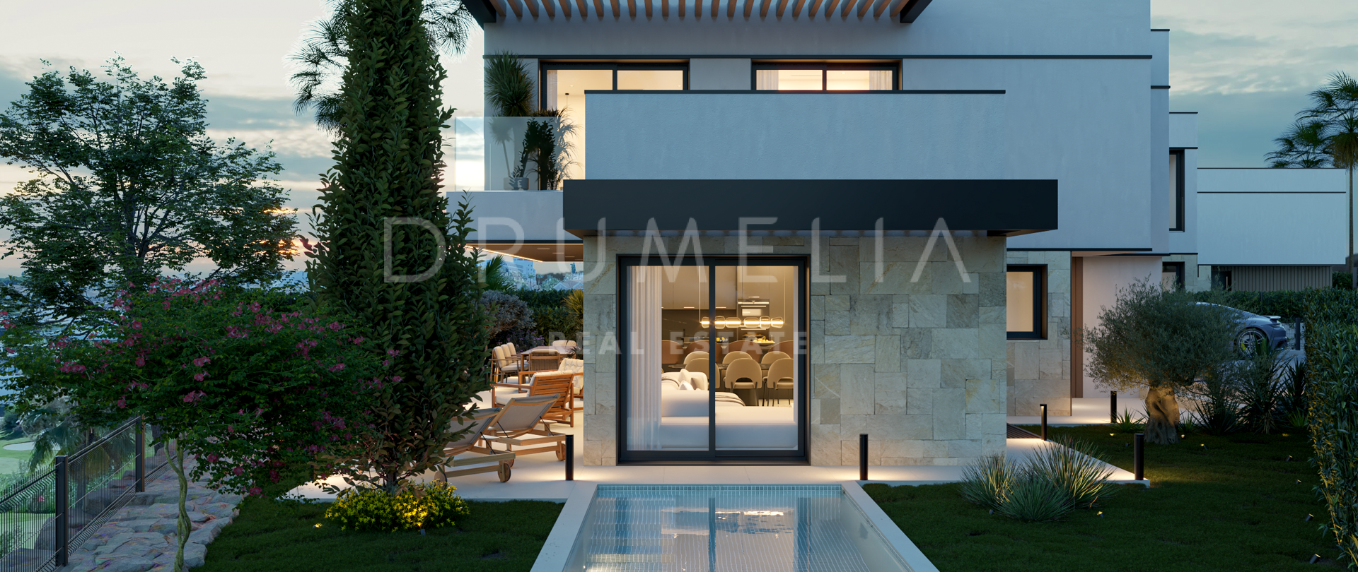 Splitter ny moderne luksusvilla til salgs i vakre El Campanario, New Golden Mile.