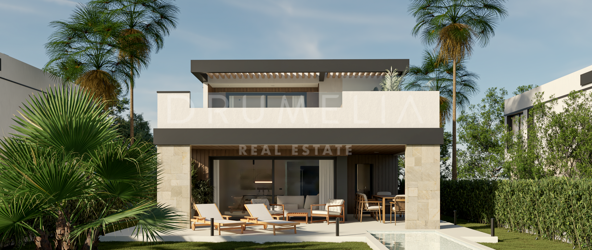 Helt ny fantastisk lyxvilla i modern stil till salu på den nya Golden Mile i Estepona