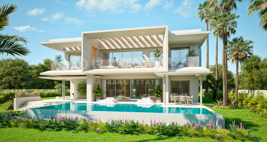 Gloednieuwe moderne luxe villa met panoramisch uitzicht op zee voor de meest luxueuze levensstijl, Ojen