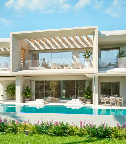 Gloednieuwe moderne luxe villa met panoramisch uitzicht op zee voor de meest luxueuze levensstijl, Ojen