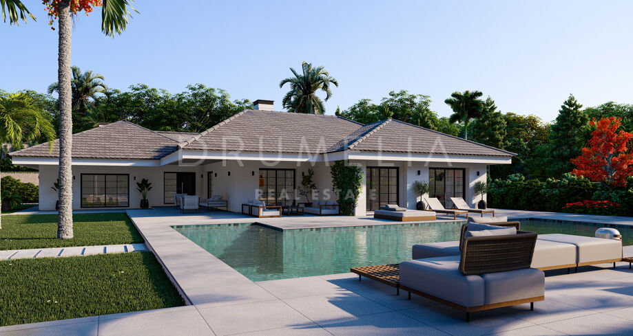 Encantadora villa de lujo reformada con pista de tenis y piscina en El Real Panorama, Marbella Este