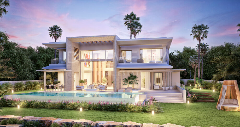 Brand-new modern and eco-friendly luxury villa with lake and mountain views for sale in Ojen