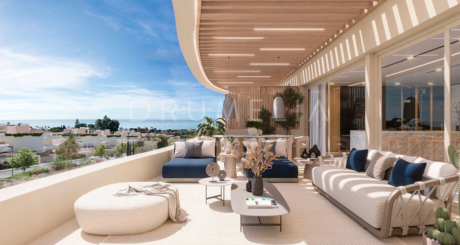 Modern seaside residences in Las Chapas, Marbella East