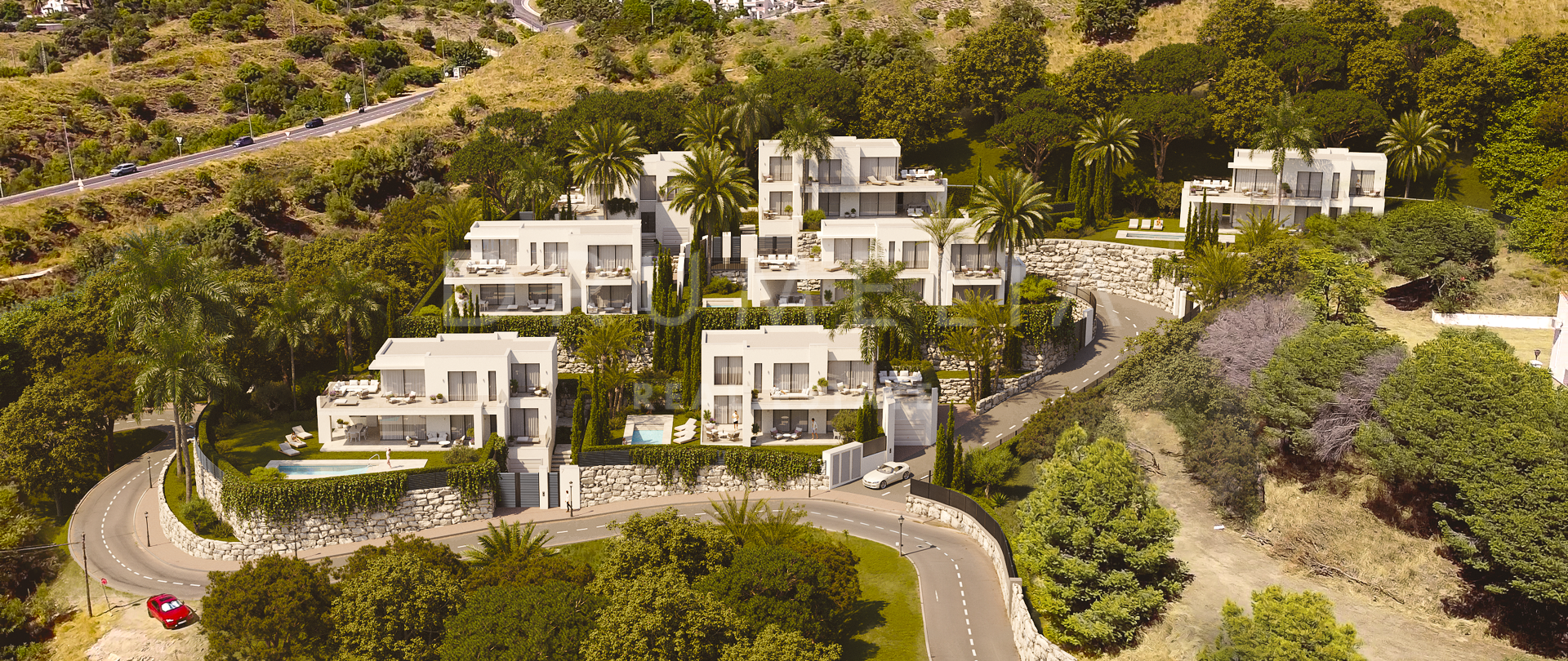 Detached villas in Mijas with panoramic sea views