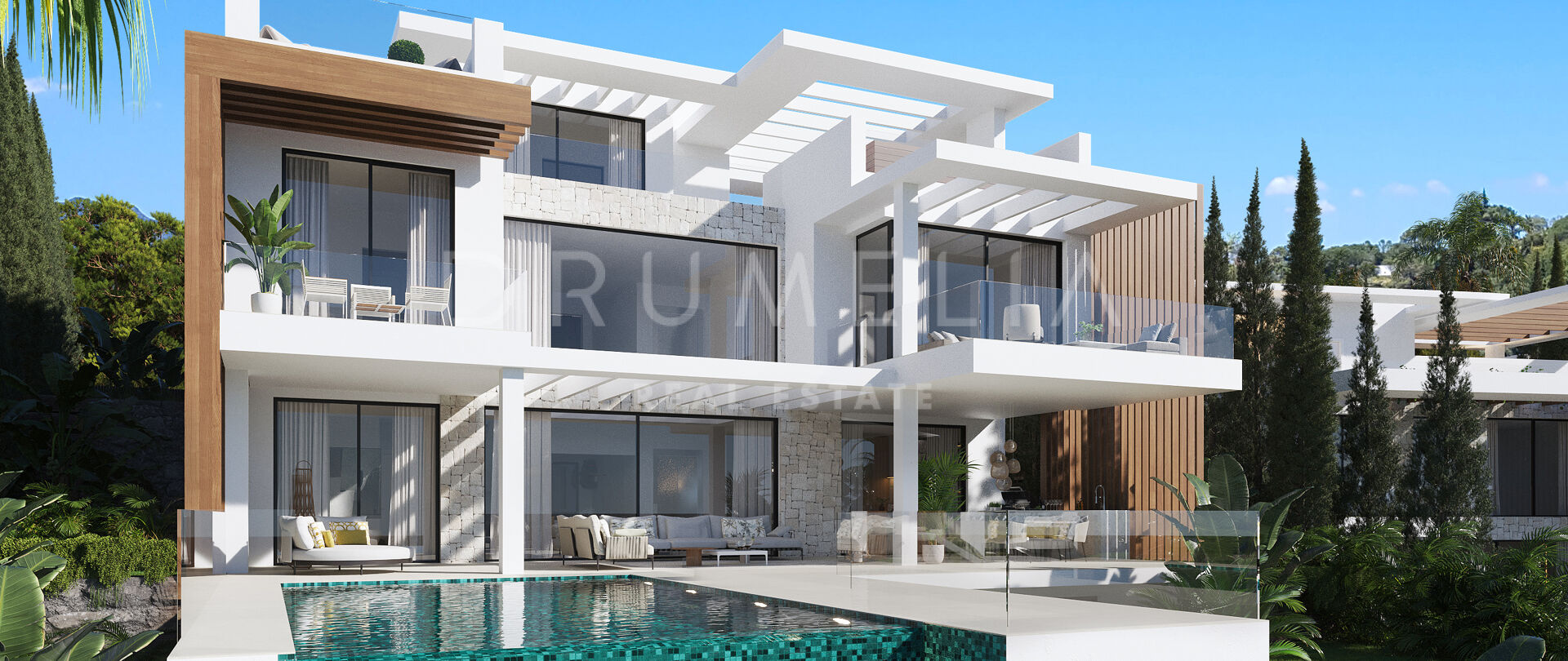 Tolv moderna villor designade för ett förhöjt boende i Selwo-Torrevigia