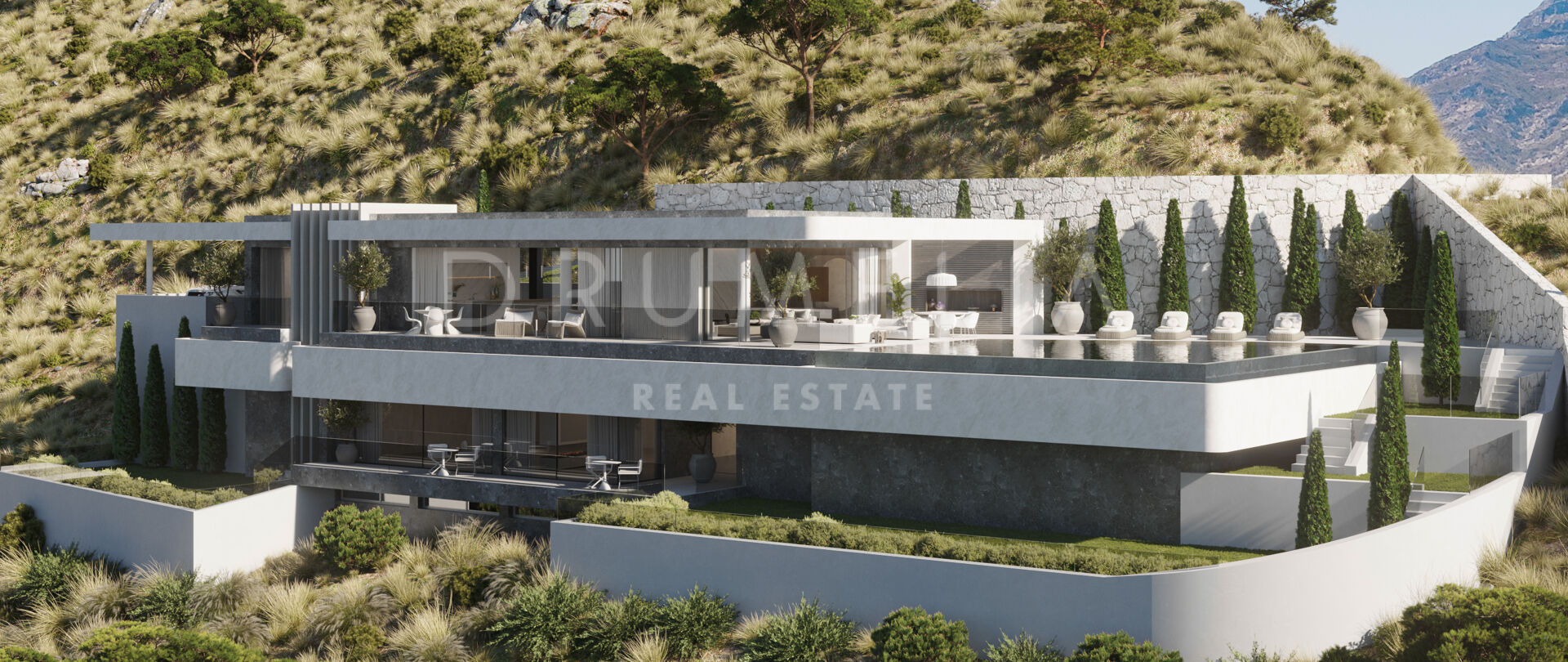 Brandneue nachhaltige Luxusvilla mit Panoramablick aufs Meer in Real de La Quinta, Benahavis