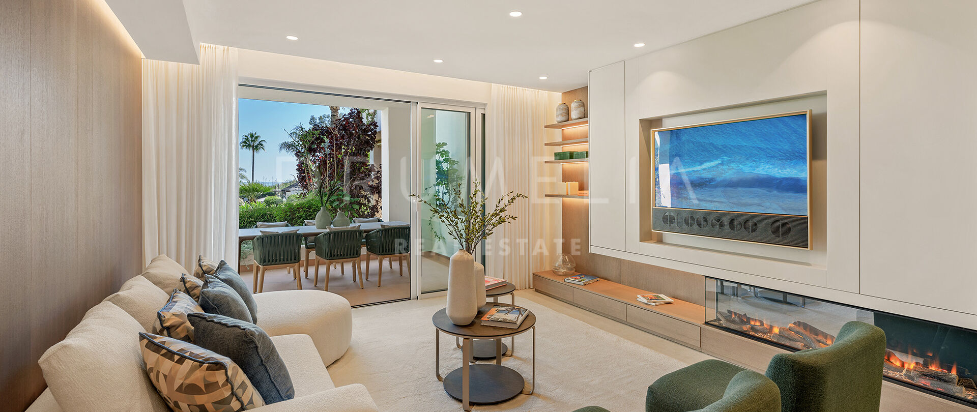 Luxe appartement aan het strand in Bahía del Velerín met zeezicht, terras en designafwerking.