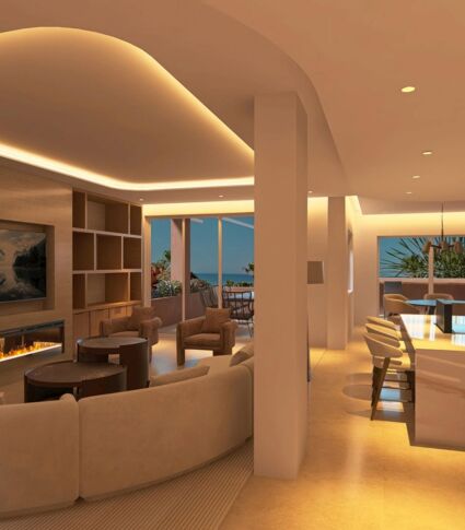 Duplex-Penthouse in Torre Bermeja mit Meerblick, privatem Jacuzzi, Sauna & luxuriösen Annehmlichkeiten.