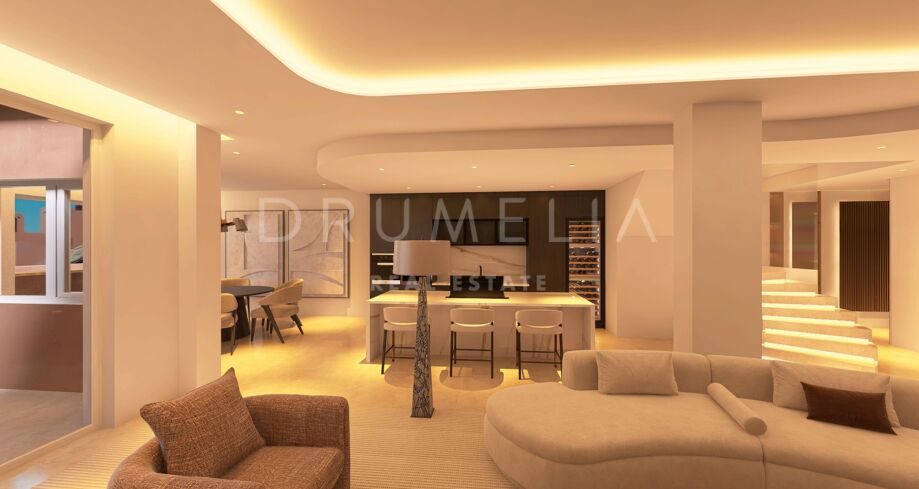 Duplex-Penthouse in Torre Bermeja mit Meerblick, privatem Jacuzzi, Sauna & luxuriösen Annehmlichkeiten.