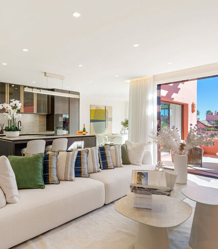 Luksusowy apartament na ostatnim piętrze przy plaży w Cabo Bermejo z tropikalnymi ogrodami, siłownią i wykwintną kuchnią.