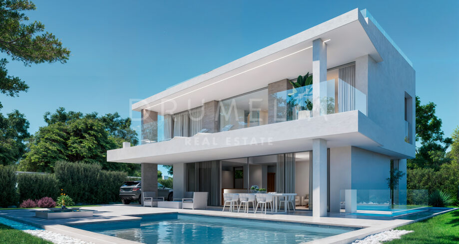 Villa contemporaine à vendre à Estepona avec solarium sur le toit