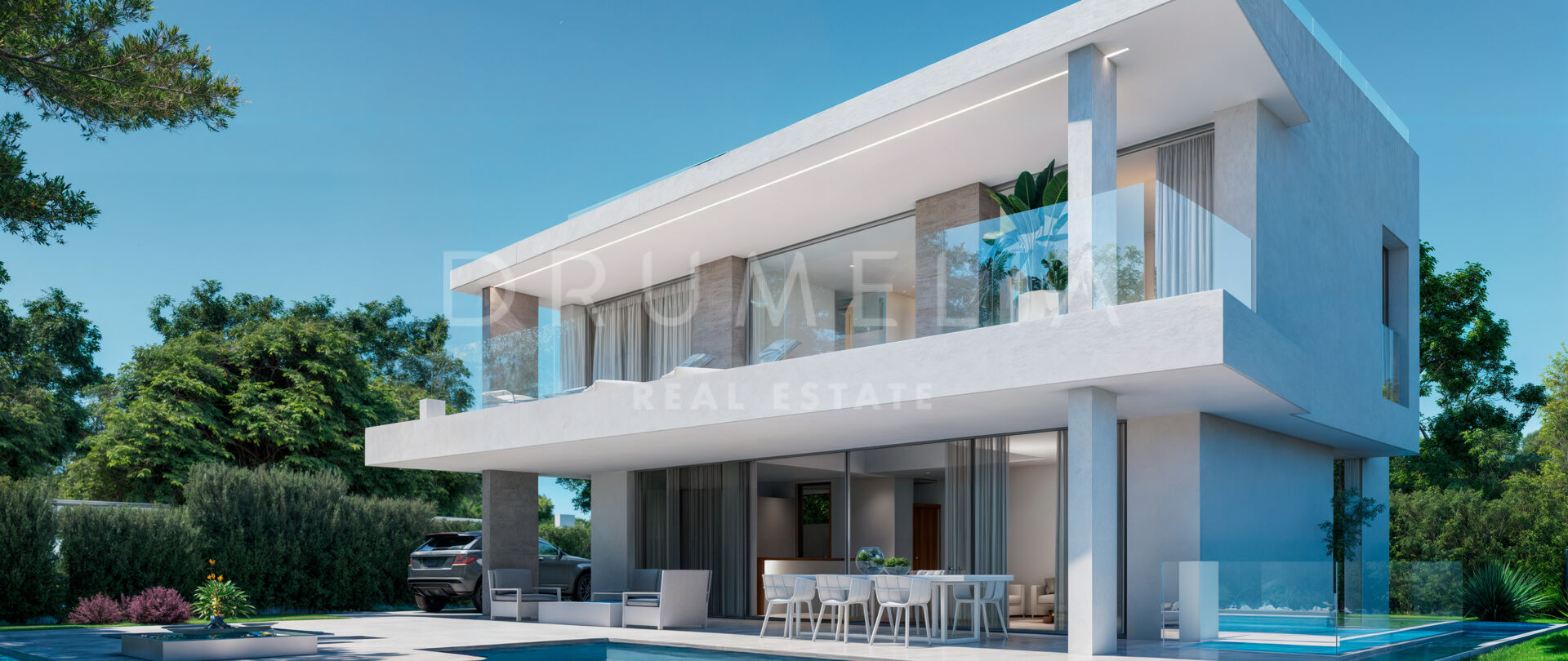 Villa contemporaine à vendre à Estepona avec solarium sur le toit