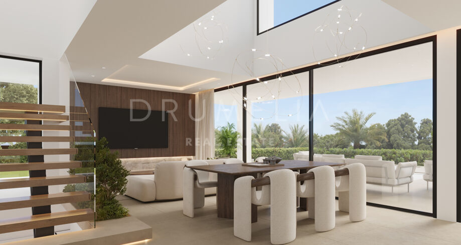 Villa contemporaine à vendre à Estepona avec solarium sur le toit