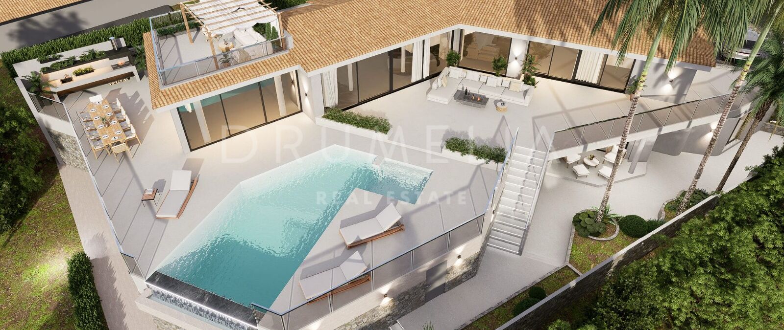 Exklusiv modern villa i Elviria med havs- och bergsutsikt – Klar 2025