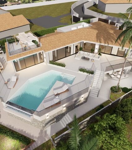 Exklusiv modern villa i Elviria med havs- och bergsutsikt – Klar 2025