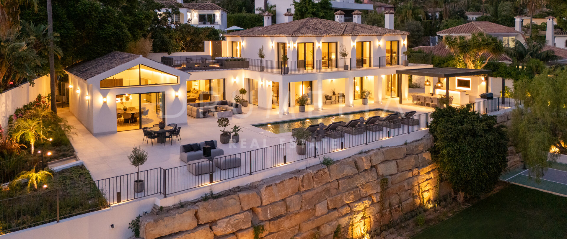 Fully Renovated Andalusian Home with Sea Views on the Golden Mile, Marbella