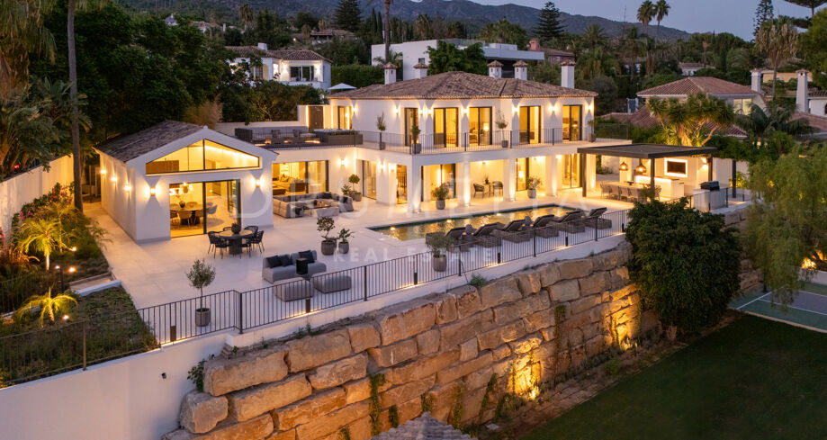 Fullrenovert andalusisk bolig med sjøutsikt på Golden Mile, Marbella