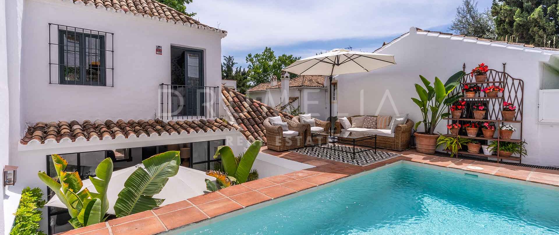 Rustic Andalusian style townhouse for sale in La Virginia, Marbella Golden Mile
