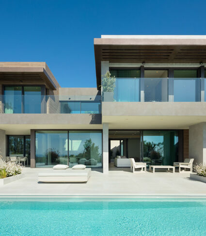 Moderne Luksusvilla med Panoramautsikt over Havet i Los Flamingos, Benahavís