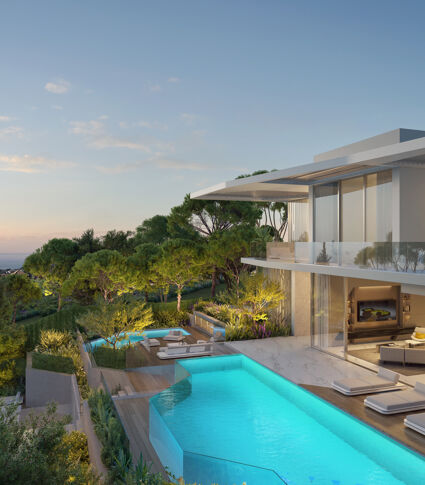 Brand-new stunning contemporary style high-end villa for luxurious living in La Alqueria, Benahavís