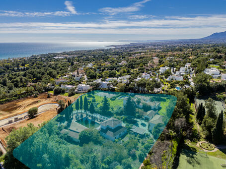 Prestiżowa działka inwestycyjna z widokiem na morze w Marbella Golden Mile