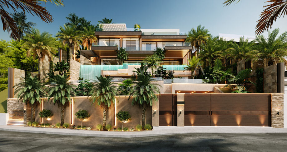 Villa Contemporaine avec Vue Mer à 180º à Altos de Los Monteros – Permis Accordé