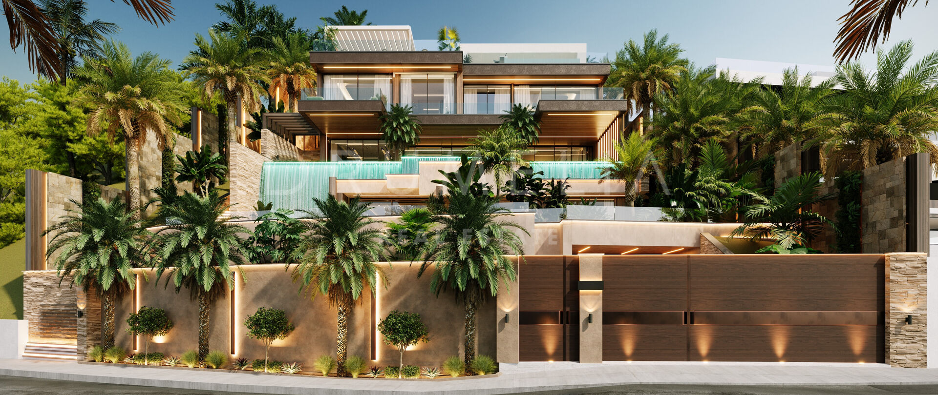 Moderne Villa med 180º Havutsikt i Altos de Los Monteros – Godkjent Byggetillatelse