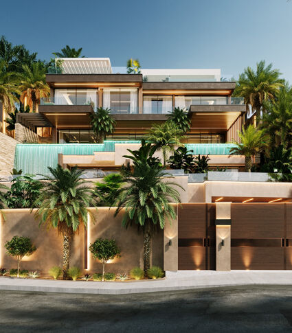 Moderne Villa med 180º Havutsikt i Altos de Los Monteros – Godkjent Byggetillatelse