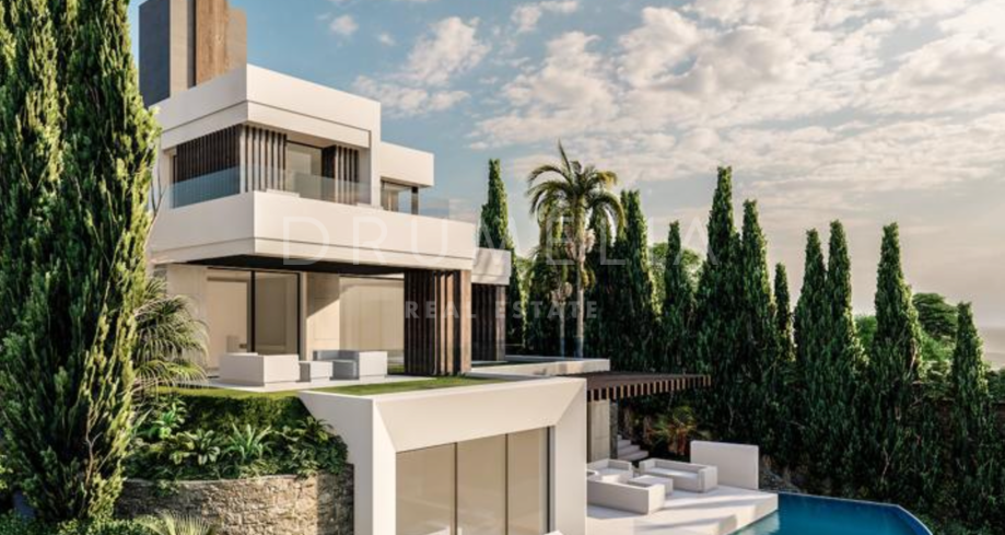 Eksepsjonell tomt med godkjent prosjekt for moderne villa på 1 146 m² midt i hjertet av Puerto Banús