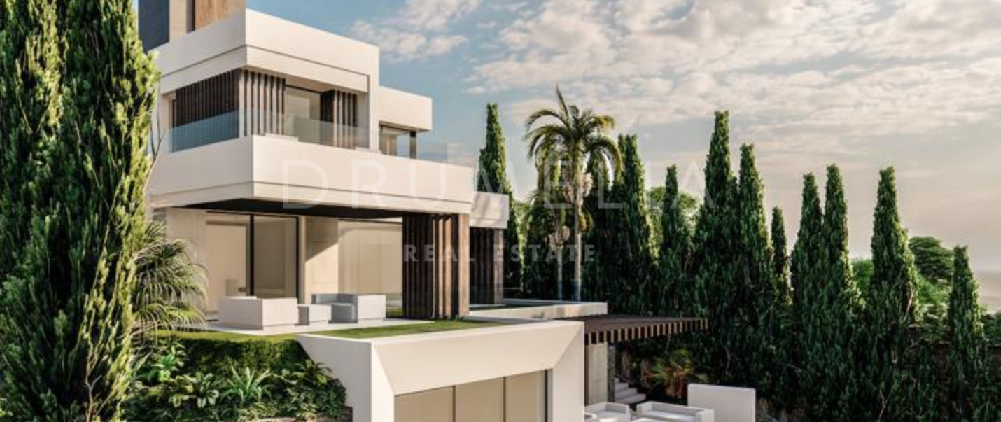 Exceptional plot with project for 1,146m2 contemporary villa in the heart of Puerto Banús