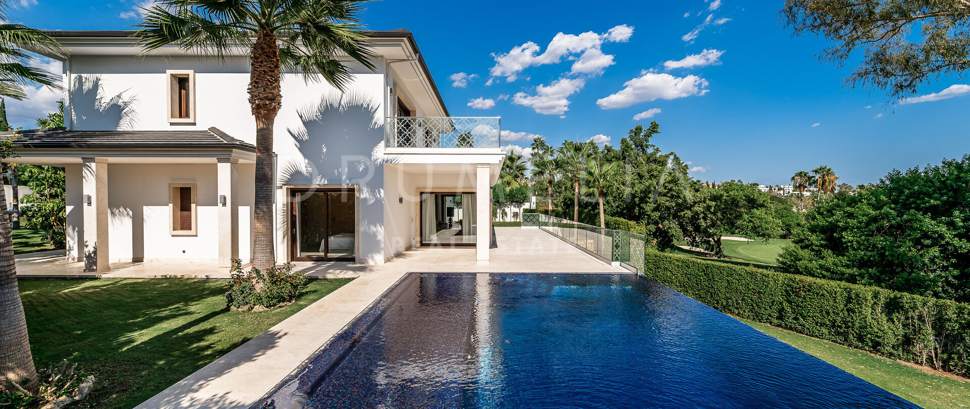 Luxurious Golf-Front Estate with Infinity Pool, Panoramic Views, and Unparalleled Privacy in Los Naranjos- Marbella