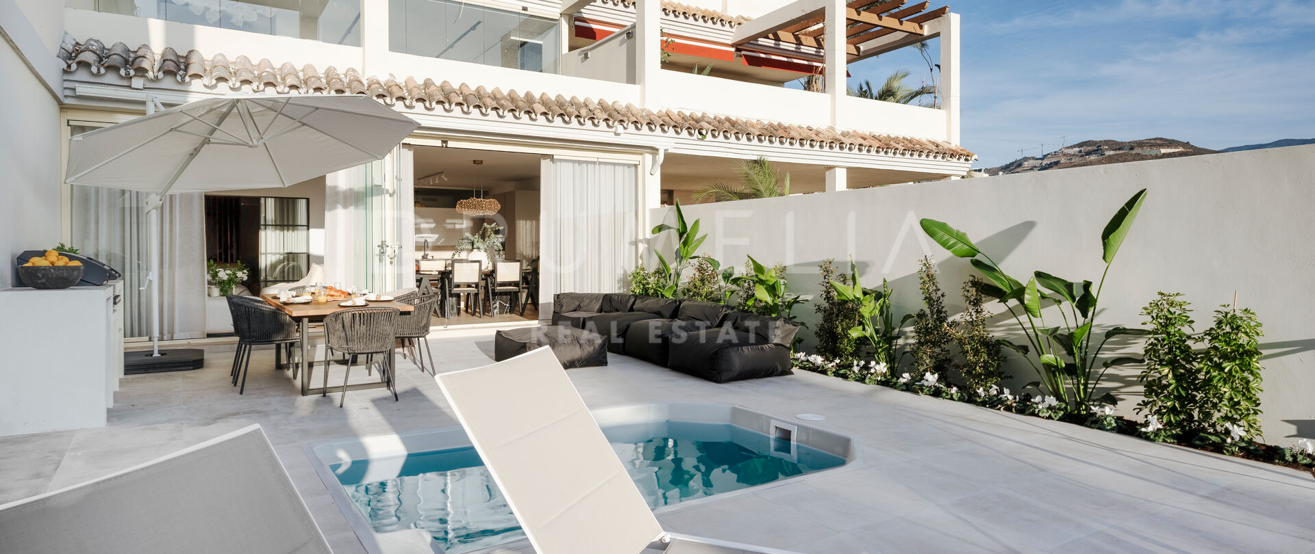 Luxurious Parisian-Inspired Ground-Floor Apartment with Private Pool & Panoramic Views in Nueva Andalucía