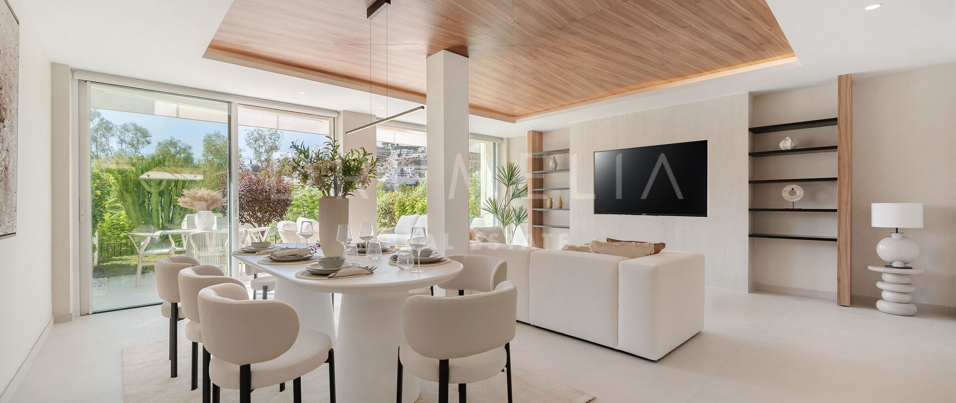 Moderne rekkehus med panoramautsikt over sjøen og luksuriøs design i La Quinta Hills Benahavis