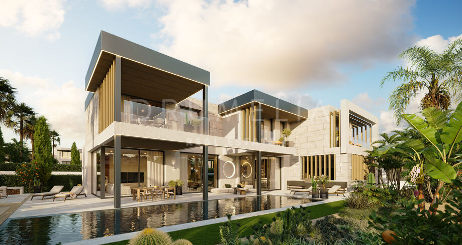 Off Plan: 4-Bed Luxury Villa in Bel-Air, Estepona – Panoramic Sea Views, Private Pool & Mature Garden