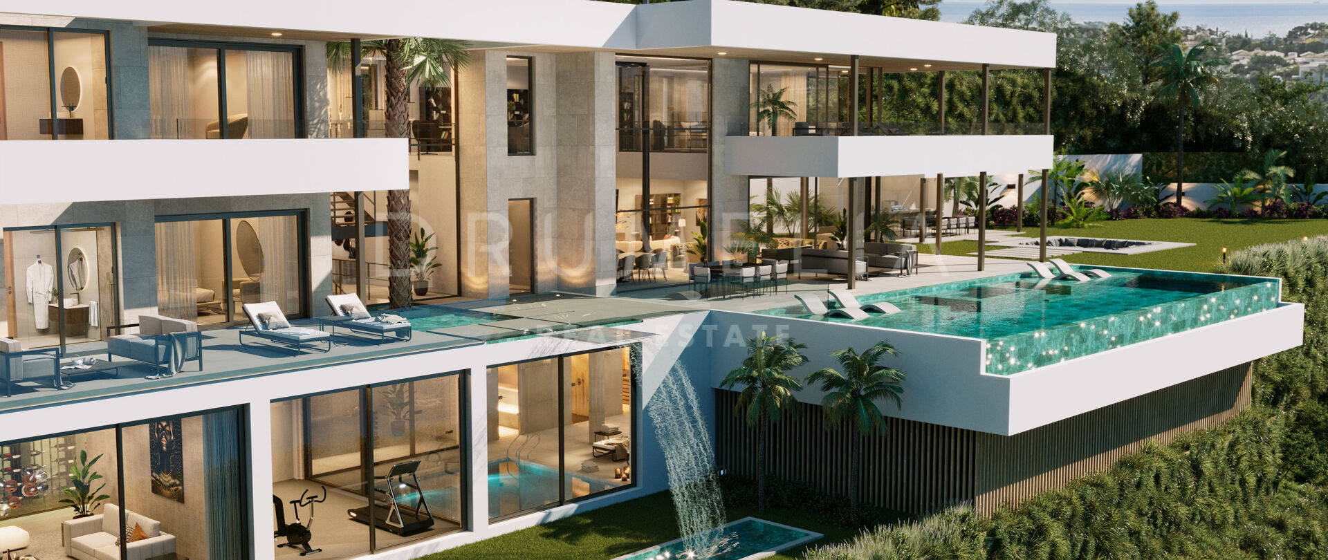 Moderne Villa mit Panoramablick in El Madroñal, Benahavis