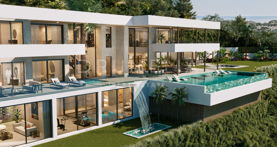 Современная вилла с панорамным видом в Эль-Мадроньяле, Бенахавис