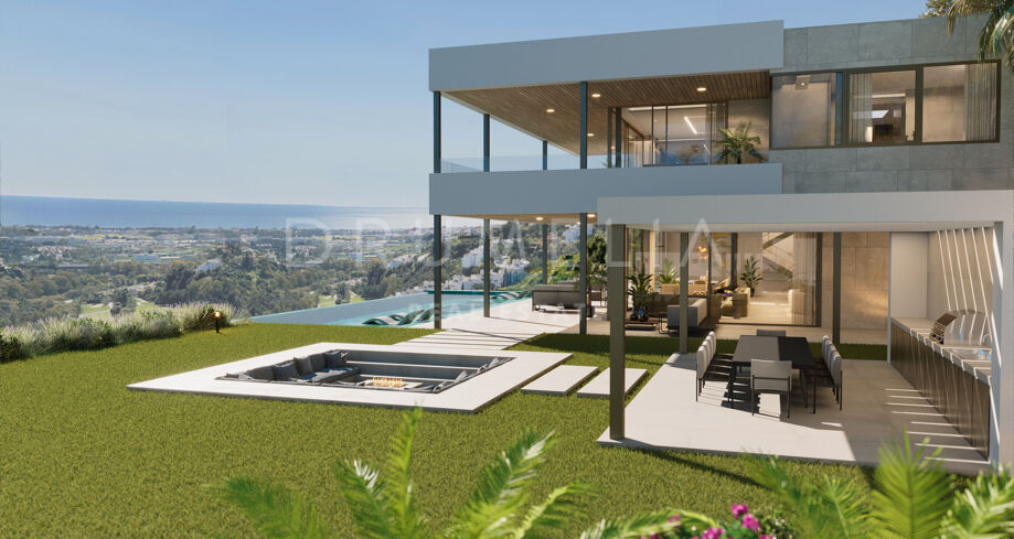 Современная вилла с панорамным видом в Эль-Мадроньяле, Бенахавис
