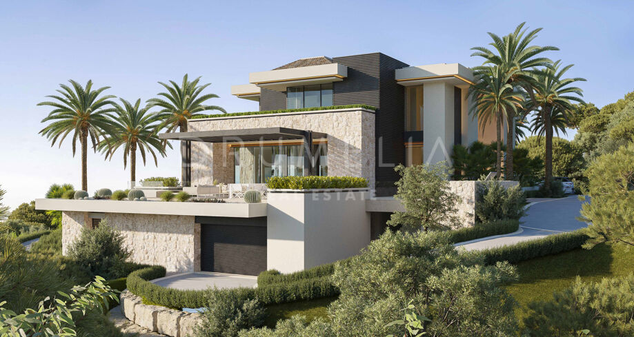 Impressive new modern villa with sea views in La Zagaleta, Benahavís