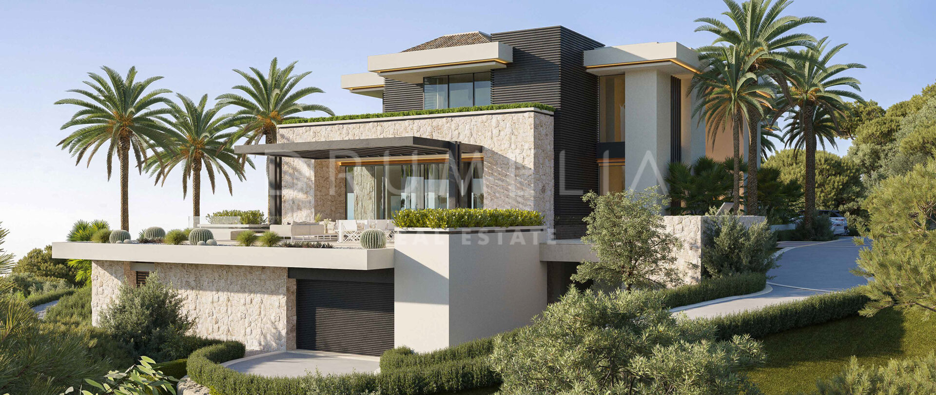 Indrukwekkende nieuwbouw moderne villa met zeezicht in La Zagaleta, Benahavís