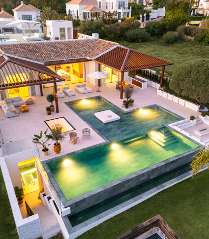 Luxueuse villa en première ligne de golf avec vue imprenable à Aloha, Nueva Andalucía