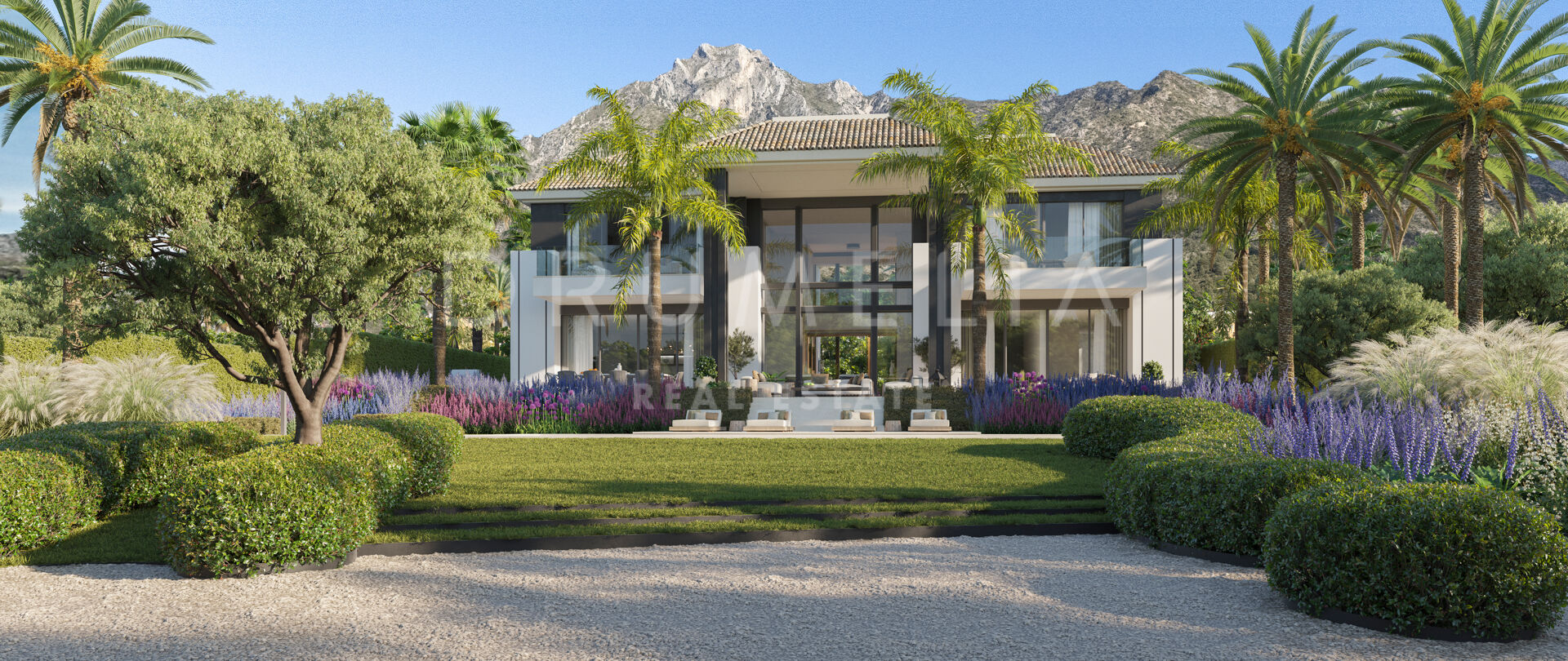 Majestetisk moderne villa med panoramautsikt i Rocío de Nagüeles, Golden Mile