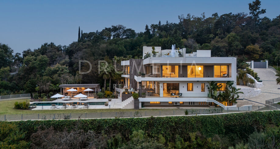 The Retreat - Neues atemberaubendes modernes Luxus-Chic-Haus mit Panoramablick in La Zagaleta, Benahavis