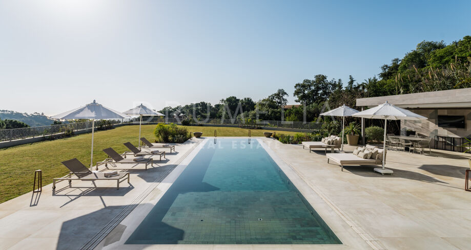 The Retreat - Nieuw adembenemend modern luxe chique huis met panoramisch uitzicht in La Zagaleta, Benahavis