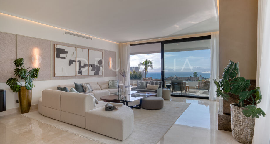 Elégant duplex de luxe avec vue sur la mer à vendre à La Reserva de Sierra Blanca, Marbella Golden Mile