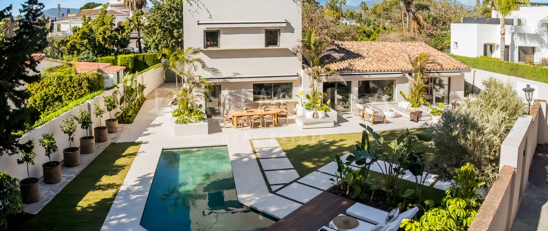 Design och natur i harmoni i Cortijo Blanco, San Pedro de Alcántara