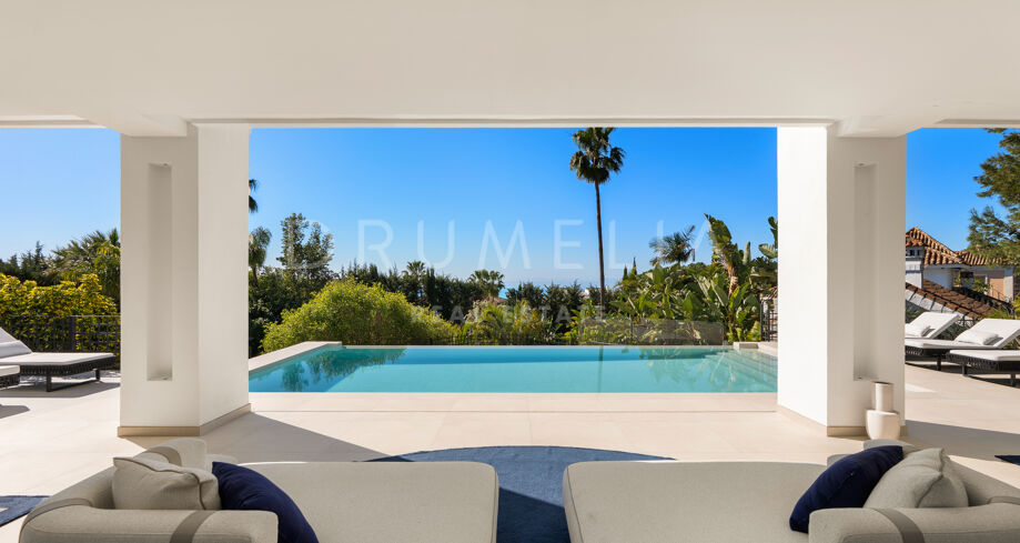 Villa George - Nowoczesna willa z widokiem na morze w Sierra Blanca, Marbella