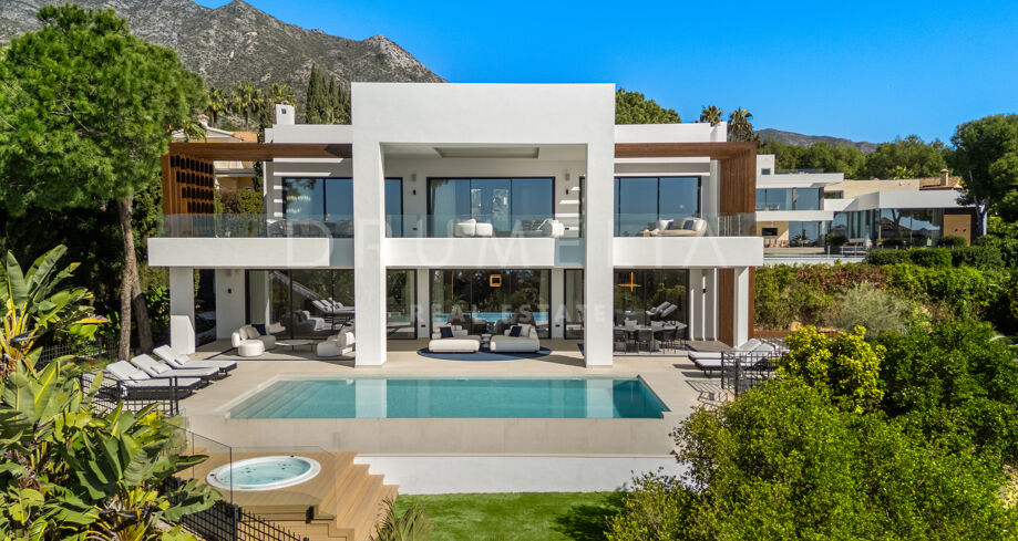 Villa George - Nowoczesna willa z widokiem na morze w Sierra Blanca, Marbella