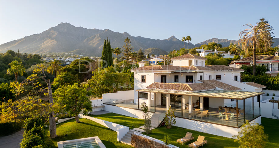 Skandynawska nowoczesna willa w pobliżu miasta na Złotej Mili