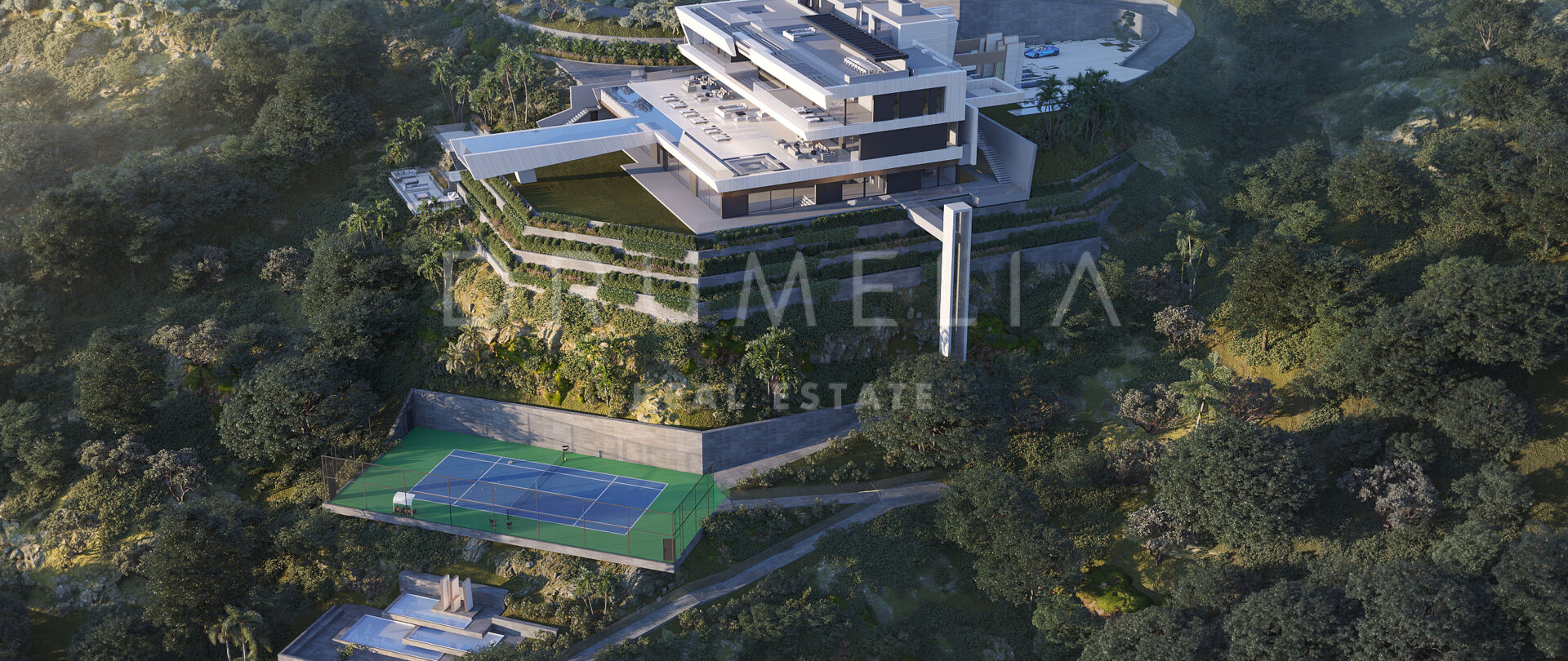 The Net - A south-east facing plot with project in La Zagaleta with panoramic sea and mountain views