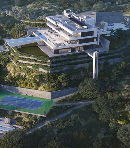 The Net - A south-east facing plot with project in La Zagaleta with panoramic sea and mountain views